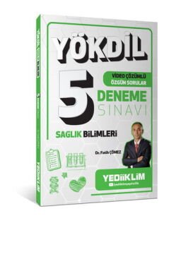 YÖKDİL Sağlık Bilimleri Video Çözümlü Özgün Sorular 5 Deneme Sınavı Yediiklim Yayınları