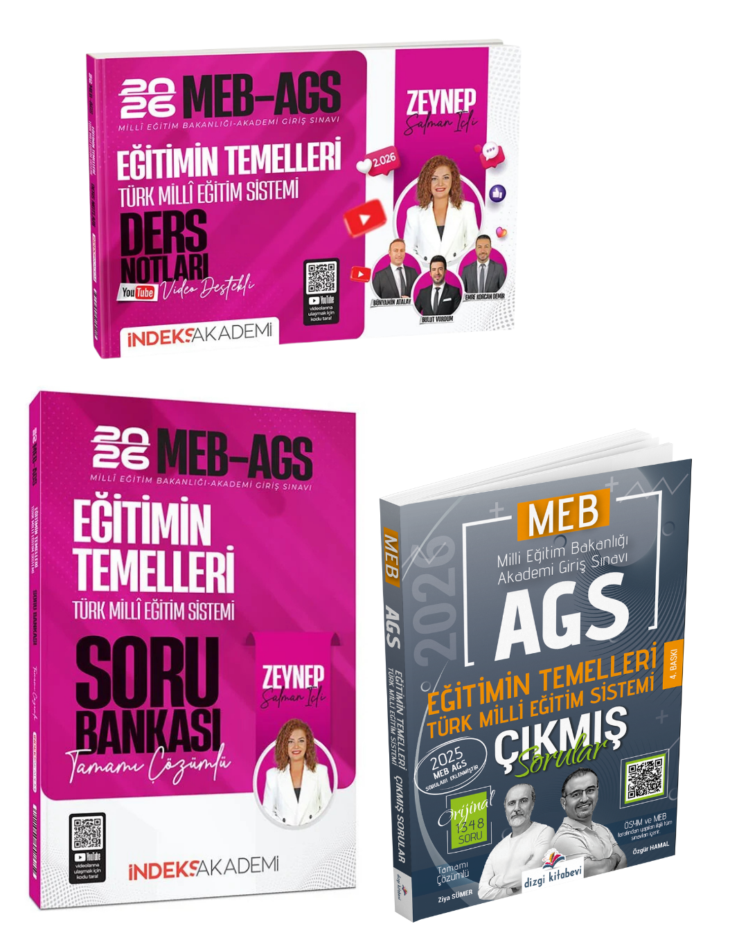 İndeks Akademi 2026 MEB-AGS Eğitimin Temelleri ve Türk Milli Eğitim Sistemi Ders Notları- Soru Bankası Çözümlü - Zeynep Salman İçli ve Dizgi Kitap 2026 MEB AGS Eğitimin Temelleri Türk Milli Eğitim Sistemi Çıkmış Sorular- Ziya Sümer Özgür Hamal