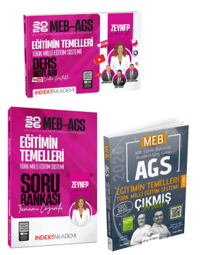 İndeks Akademi 2026 MEB-AGS Eğitimin Temelleri ve Türk Milli Eğitim Sistemi Ders Notları- Soru Bankası Çözümlü - Zeynep Salman İçli ve Dizgi Kitap 2026 MEB AGS Eğitimin Temelleri Türk Milli Eğitim Sistemi Çıkmış Sorular- Ziya Sümer Özgür Hamal