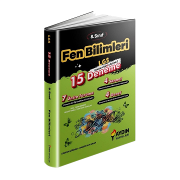 Aydın Yayınları 8. Sınıf LGS Fen Bilimleri 15 Deneme