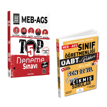 Dizgi Kitap 2026 MEB AGS TOP 5 Fasiküller Halinde 5 Deneme & Meb Ags ÖABT Sınıf Öğretmenliği Son 12 Yıl Çıkmış Sınav Soruları Seti