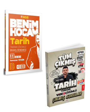 Dizgi Kitap 2026 KPSS-AGS Tarih Tüm Sınavlar Çıkmış Sorular ve Benim Hocam Yayınları Tarih 33 Branş Deneme Seti