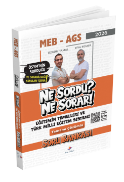 Dizgi Kitap 2026 MEB AGS Eğitimin Temelleri ve Türk Milli Eğitim Sistemi Ne Sordu Ne Sorar Tamamı Video Çözümlü Soru Bankası Özgür Hamal Ziya Sümer