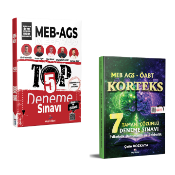 Dizgi Kitap 2026 MEB AGS TOP 5 Fasiküller Halinde 5 Deneme & Meb Ags ÖABT Korteks Psikolojik Danışma ve Rehberlik Öğretmenliği 7 Deneme Seti