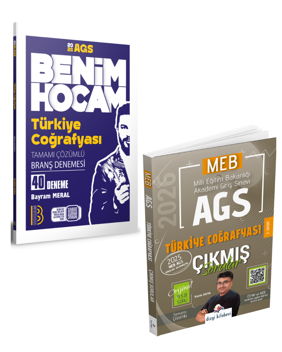 Dizgi Kitap 2026 MEB AGS Türkiye Coğrafyası Çıkmış Sorular & MEB AGS Türkiye Coğrafyası 40 Branş Deneme Benim Hocam Yayınları Seti