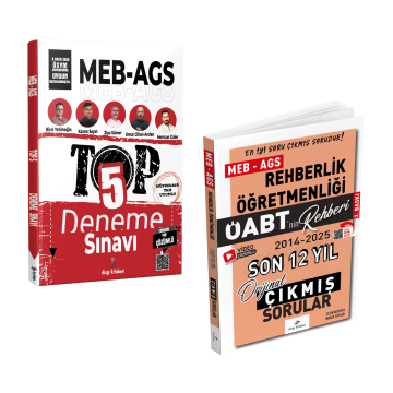 Dizgi Kitap 2026 MEB AGS TOP 5 Fasiküller Halinde 5 Deneme & Meb Ags ÖABT Rehberlik Öğretmenliği Son 12 Yıl Çıkmış Sınav Soruları Seti