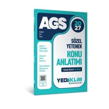Yediiklim Yayınları 2027 MEB AGS Sözel Yetenek Konu Anlatımı