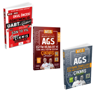 Dizgi Kitap 2026 MEB AGS ÖABT Okul Öncesi Öğretmenliği Son 10 Yıl Orijinal Çıkmış Sorular & MEB AGS Eğitim Bilimleri ve Türk Milli Eğitim Sistemi Çıkmış Sorular & MEB AGS Eğitimin Temelleri Çıkmış Sorular Seti