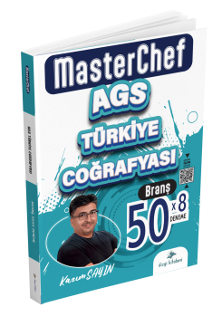 Dizgi Kitap 2026 MEB-AGS MasterChef Türkiye Coğrafyası Tamamı Video Çözümlü 50 Branş Deneme Kazım Sayın