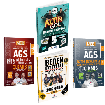 Dizgi Kitap 2026 MEB AGS ÖABT Beden Eğitimi Öğretmenliği 5 Deneme & ÖABT Beden Eğitimi Öğretmenliği Çıkmış Sorular & MEB AGS Eğitim Bilimleri ve Türk Milli Eğitim Sistemi Çıkmış Sorular Seti