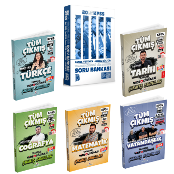 Dizgi Kitap 2026 Türkçe, Matematik, Tarih, Coğrafya ve Vatandaşlık Tüm Sınavlar Çıkmış Sorular Seti & KPSS Tüm Dersler Soru Bankası Benim Hocam Yayınları Seti