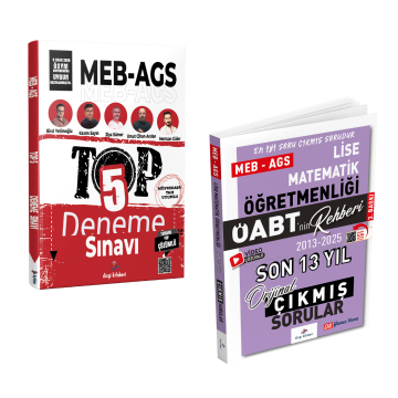 Dizgi Kitap 2026 MEB AGS TOP 5 Fasiküller Halinde 5 Deneme & Meb Ags ÖABT Lise Matematik Öğretmenliği Son 13 Yıl Çıkmış Sınav Soruları Seti