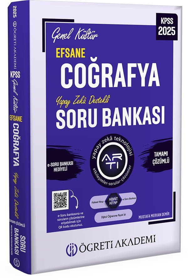 2025 KPSS Genel Kültür Efsane Coğrafya Tamamı Çözümlü Soru Bankası Pegem Yayınları