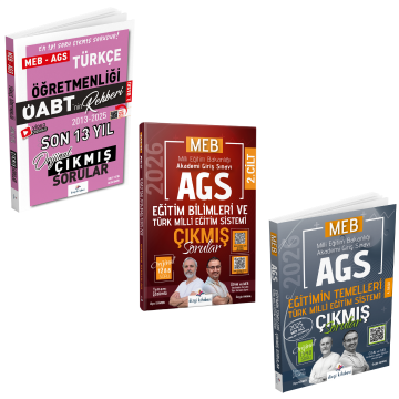 Dizgi Kitap 2026 MEB AGS ÖABT Türkçe Öğretmenliği Son 13 Yıl Çıkmış Sorular & MEB AGS Eğitim Bilimleri ve Türk Milli Eğitim Sistemi Çıkmış Sorular & MEB AGS Eğitimin Temelleri Çıkmış Sorular Seti