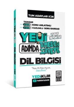 Tüm Adaylar İçin Yedi Adımda Temelden Zirveye Dil Bilgisi Video Konu Anlatımlı Video Çözümlü Soru Bankası Yediiklim Yayınları