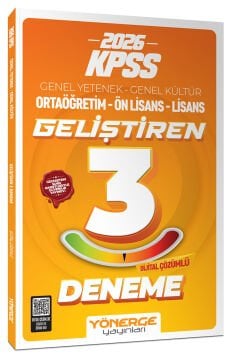 Yönerge 2026 KPSS Genel Yetenek Genel Kültür Geliştiren 3 Deneme Çözümlü Yönerge Yayınları