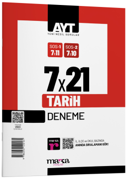 2026 AYT Tarih 7 Deneme Tamamı Video Çözümlü Marka Yayınları