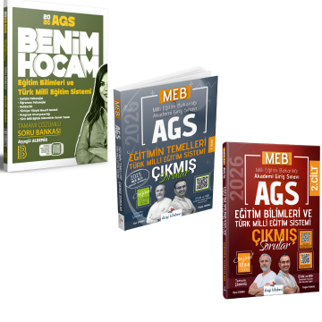 Dizgi Kitap 2026 MEB AGS Eğitim Bilimleri Türk Milli Eğitim Sistemi Eğitimin Temelleri Çıkmış Sorular & MEB AGS Eğitim Bilimleri ve Türk Milli Eğitim Sistemi Soru Bankası Benim Hocam Yayınları Seti