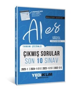 ALES Master Serisi Sözel Yetenek Tamamı Çözümlü Son 10 Sınav Çıkmış Sorular 6 Temmuz 2025 Ales-2 Ekli) Yediiklim Yayınları