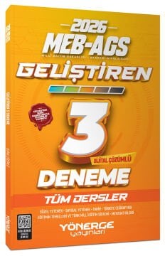 Yönerge 2026 MEB-AGS Tüm Dersler Geliştiren 3 Deneme Çözümlü Yönerge Yayınları