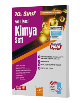 Çap Yayınları 10. Sınıf Fen Lisesi Kimya Seti