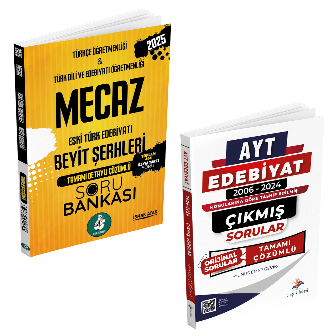 Dizgi Kitap 2025 Mecaz Eski Türk Edebiyatı Beyit Şerhleri 444 Tamamı Çözümlü Soru Bankası ve AYT Edebiyat Tamamı PDF Çözümlü Çıkmış Sorular Seti