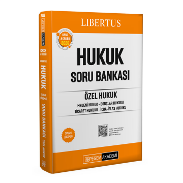 2026 KPSS A Grubu Hukuk Tamamı Çözümlü Soru Bankası-Özel Hukuk Pegem Akademi
