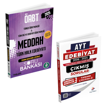 Dizgi Kitap 2025 Meddah Türk Halk Edebiyatı Tamamı Çözümlü Soru Bankası ve AYT Edebiyat Tamamı PDF Çözümlü Çıkmış Sorular Seti