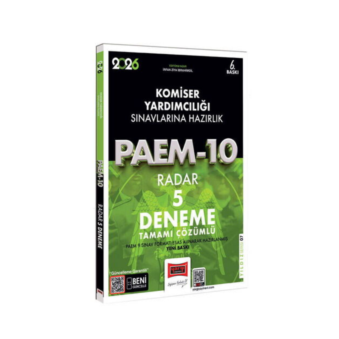 2026 PAEM Komiser Yardımcılığı Sınavlarına Hazırlık Radar 5 Deneme Yargı Yayınları