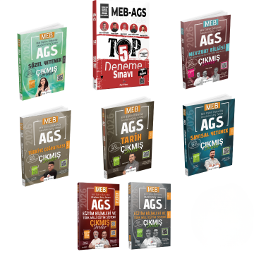 Dizgi Kitap 2026 MEB-AGS Tamamı Video Çözümlü Tüm Dersler Çıkmış Sorular ve TOP 5 Tamamı PDF Çözümlü 5 Deneme Sınavı Seti