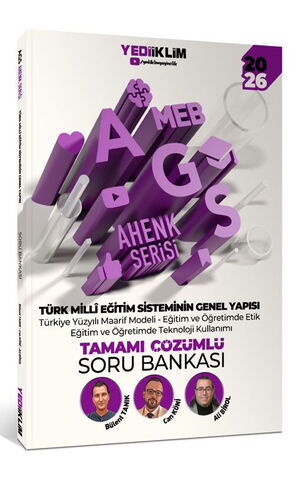 Yediiklim Yayınları 2026 MEB-AGS Ahenk Serisi Türk Milli Eğitim Sisteminin Genel Yapısı Tamamı Çözümlü Soru Bankası