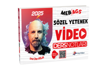 Dizgi Kitap 2025 MEB AGS Sözel Yetenek Video Ders Notları Umut Cihan Arslan