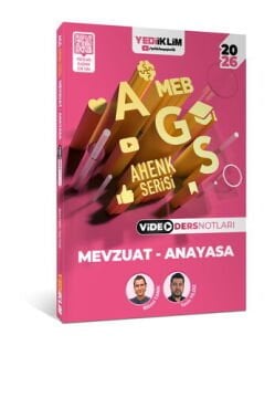 Yediiklim Yayınları 2026 MEB-AGS Ahenk Serisi Mevzuat - Anayasa Video Ders Notları Bülent Tanık, Yasin Yıldız