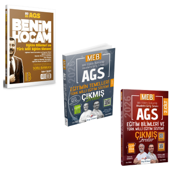 Dizgi Kitap 2026 MEB AGS Eğitim Bilimleri Türk Milli Eğitim Sistemi Eğitimin Temelleri Çıkmış Sorular & MEB AGS Eğitim Bilimleri ve Türk Milli Eğitim Sistemi Soru Bankası Benim Hocam Yayınları Seti