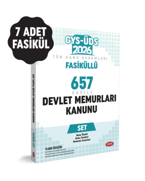 Data Yayınları Fasiküllü 657 Sayılı Devlet Memurları Kanunu Set (Konu Özetli Sorular 7 Fasikül)