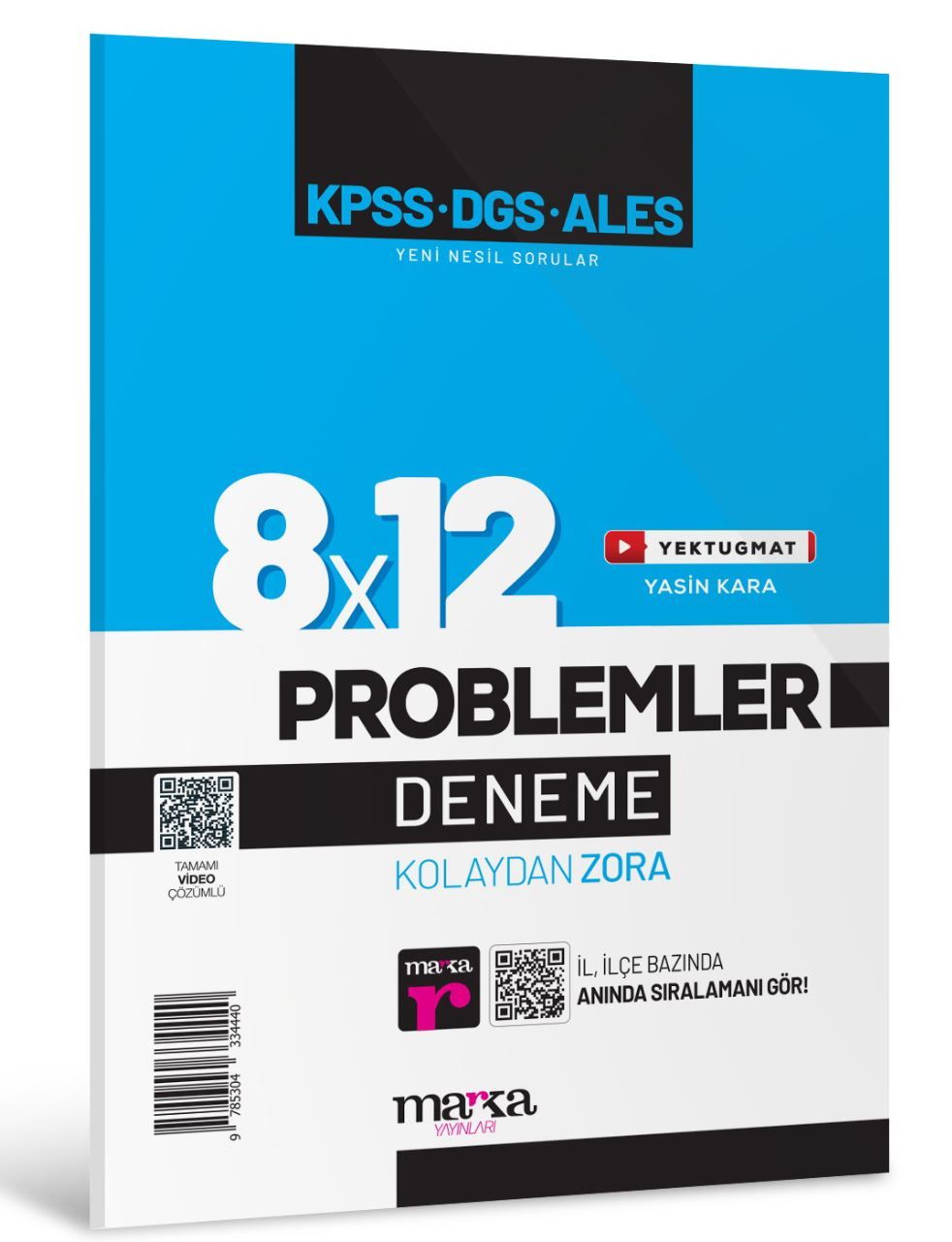 2025 KPSS-DGS-ALES Yeni Nesil 8x12 Tamamı Video Çözümlü Problemler Deneme Marka Yayınları