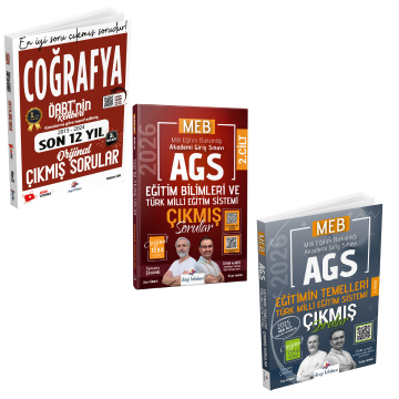 Dizgi Kitap 2026 MEB AGS ÖABT Coğrafya 12 Yıl Çıkmış Sorular & MEB AGS Eğitim Bilimleri ve Türk Milli Eğitim Sistemi Çıkmış Sorular & MEB AGS Eğitimin Temelleri Çıkmış Sorular Seti