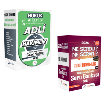 Dizgi Kitap 2026 Hukuk Atölyesi Adli Hakimlik Çıkmış Soru Örnekli Ders Notları Seti & Hukuk Atölyesi Adli Hakimlik Ne Sordu Ne Sorar Tamamı Çözümlü Soru Bankası Seti