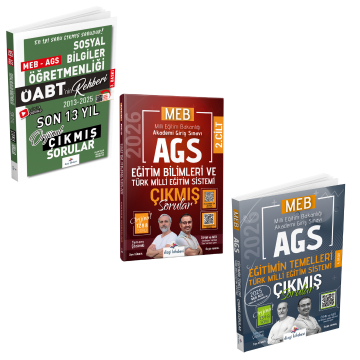Dizgi Kitap 2026 MEB AGS ÖABT Sosyal Bilgiler Öğretmenliği 13 Yıl Çıkmış Sorular & MEB AGS Eğitim Bilimleri ve Türk Milli Eğitim Sistemi Çıkmış Sorular & MEB AGS Eğitimin Temelleri Çıkmış Sorular Seti