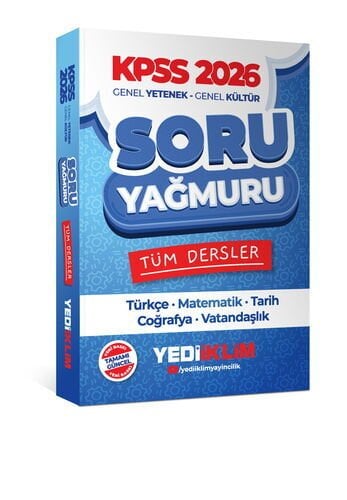 2026 KPSS Genel Yetenek Genel Kültür Tüm Dersler Soru Yağmuru Yediiklim Yayınları