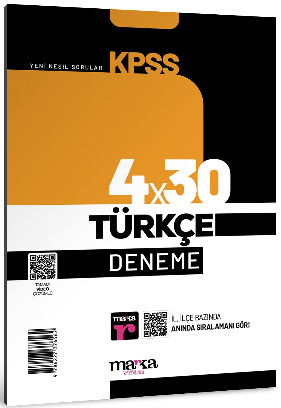 2026 KPSS Türkçe 4x30 Deneme Tamamı Video Çözümlü Marka Yayınları