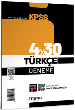 2026 KPSS Türkçe 4x30 Deneme Tamamı Video Çözümlü Marka Yayınları