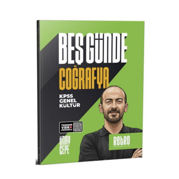 KPSS Genel Kültür Coğrafya Beş Günde Kamp Kitabı Önay Çepe Retro Yayıncılık
