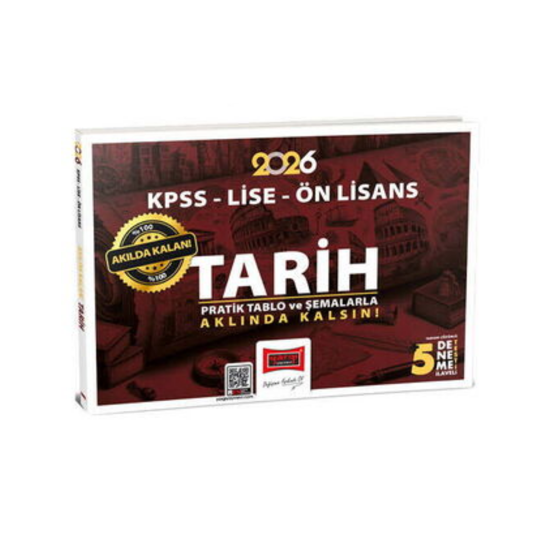 2026 KPSS Lise Ön Lisans Akılda Kalan Pratik Tablo ve Şemalarla Tarih Yargı Yayınları