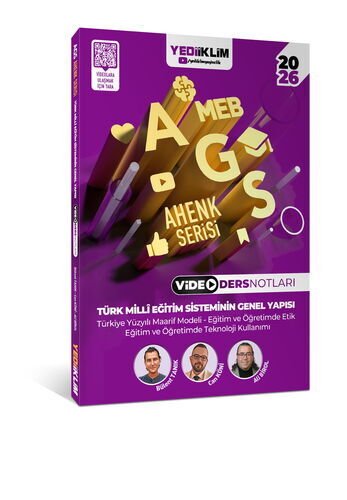 2026 MEB AGS Ahenk Serisi Türk Milli Eğitim Sisteminin Genel Yapısı Video Ders Notları Yediiklim Yayınları