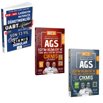 Dizgi Kitap 2026 MEB-AGS ÖABT İlköğretim Matematik Öğretmenliği 13 Yıl Çıkmış Sorular ve Eğitim Bilimleri ve Türk Milli Eğitim Sistemi Çıkmış Sorular Seti
