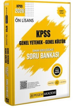 2026 KPSS Ön Lisans Soru Bankası Genel Yetenek Genel Kültür Tamamı Video Çözümlü Pegem Akademi