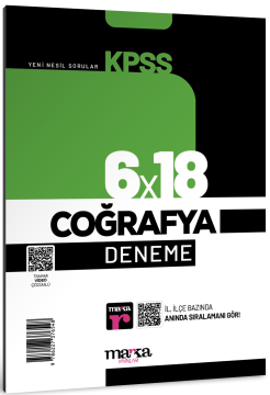 2026 KPSS Coğrafya 6x18 Deneme Tamamı Video Çözümlü Marka Yayınları