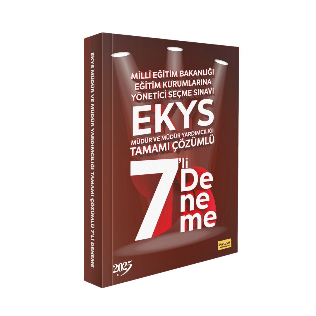 Meb Eğitim Kurumlarına Yönetici Seçme Sınavı Ekys Tamamı Çözümlü 7 Deneme Makro Kitap