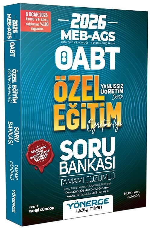 Yönerge 2026 ÖABT MEB-AGS Özel Eğitim Öğretmenliği Soru Bankası Çözümlü - Muhammet Güngör Yönerge Yayınları - İADESİZ